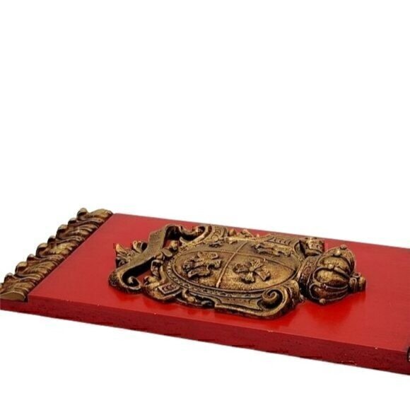 Medieval Wall Plaque Crown Shield Coat of Arms Nuevo Mundo Dio Colon - Picture 7 of 7